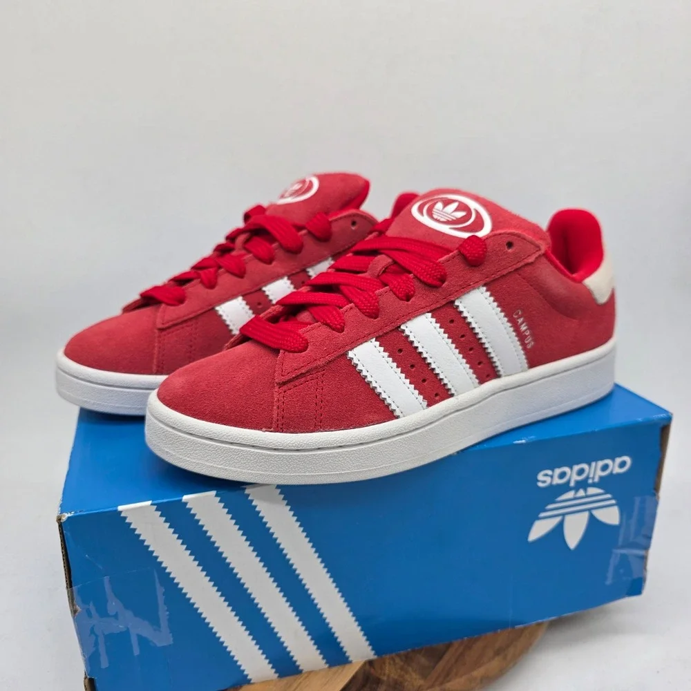 Adidas Campus 00s J Better Scarlet Red White Suede Sneakers IG1230 Kids 6.5Y
